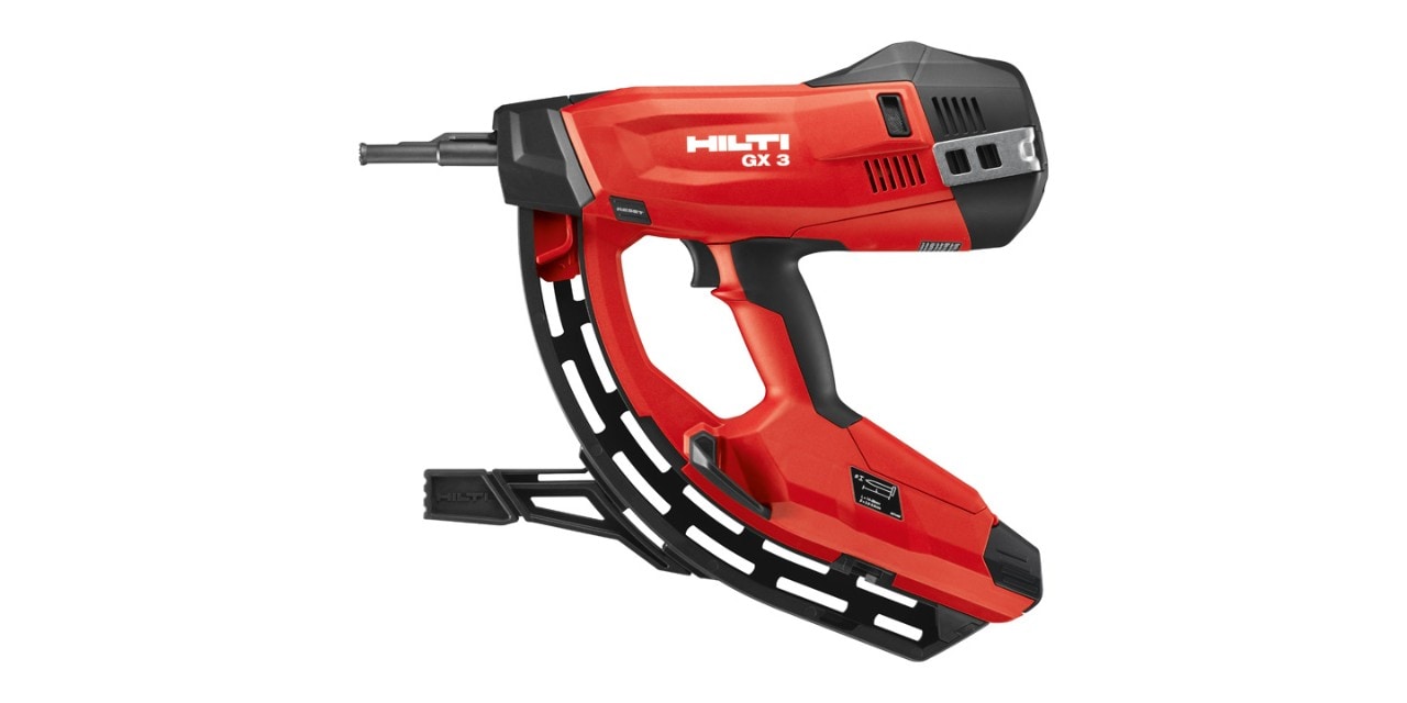 Gas-actuated fastening tool GX 120-ME