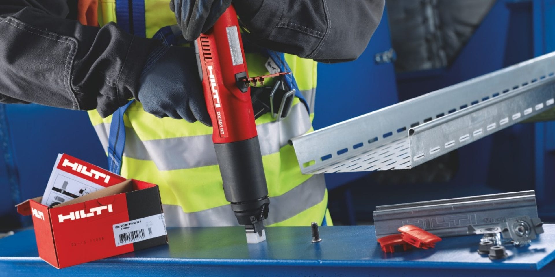 Fixing electrical elements to steel with Hilti direct fastening tools