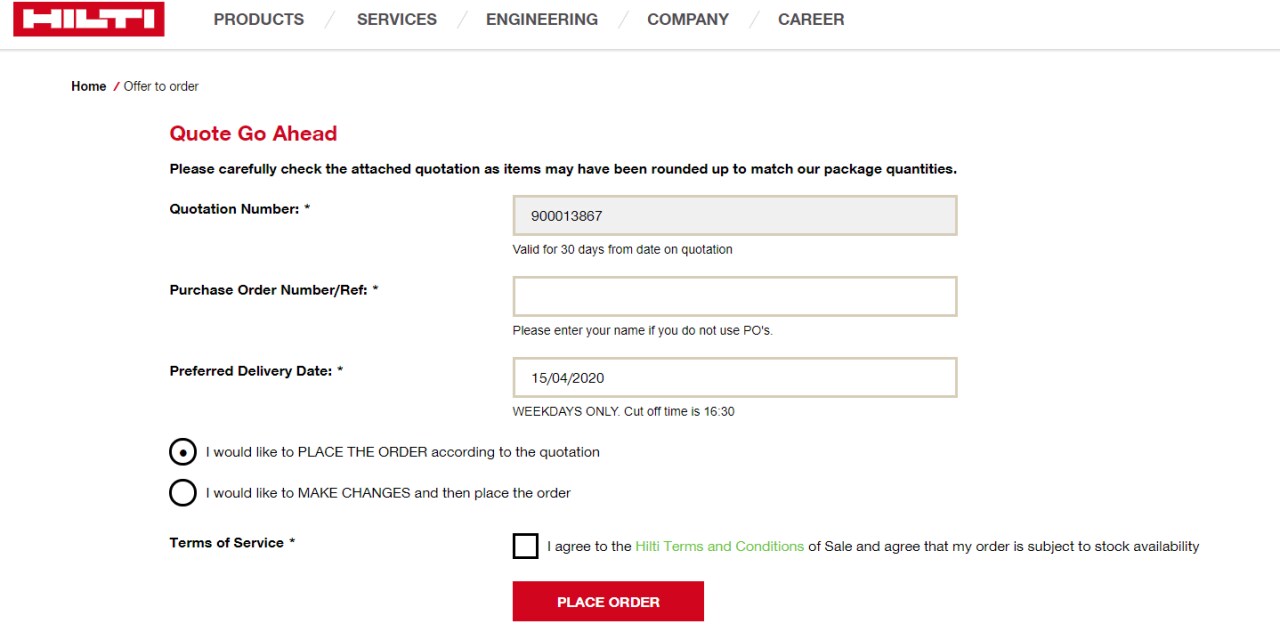 Hilti Online - IQC
