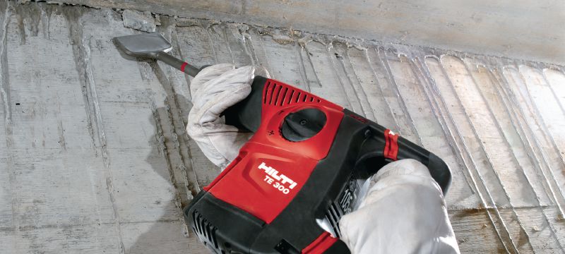 TE 300-AVR SDS-Plus chipping hammer Very light SDS Plus (TE-C) demolition hammer for surface corrections on concrete and masonry Applications 1