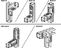 MQW 90°-F Hot-dip galvanised (HDG) 90-degree angle for connecting multiple MQ strut channels