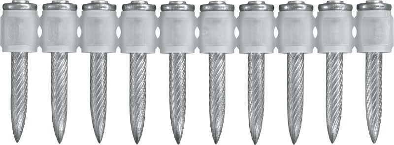 X-U MX steel/masonry nails (collated) High-performance collated nails for fastening to concrete and steel using powder-actuated tools