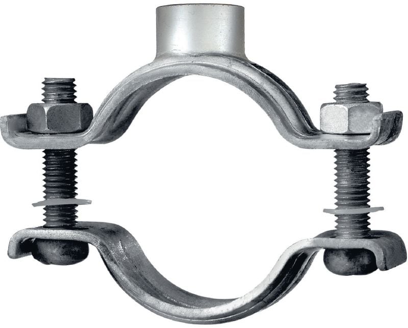 MP-M heavy-duty pipe clamp Galvanised pipe clamp without sound insulation for heavy-duty applications
