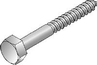 Hex head wood screw DIN 571 Galvanised hex head wood screw corresponding to DIN 571