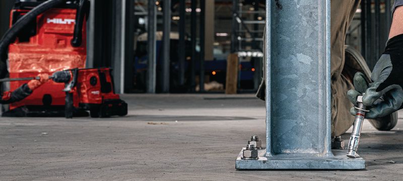 HST4 DN wedge anchor Our highest performing metal wedge expansion anchor for bearing high static and seismic loads in cracked concrete (carbon steel, dome nut) Applications 1