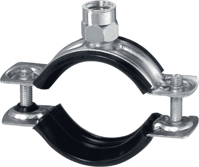 MP-HI Premium galvanised pipe clamp with quick closure for light-duty applications