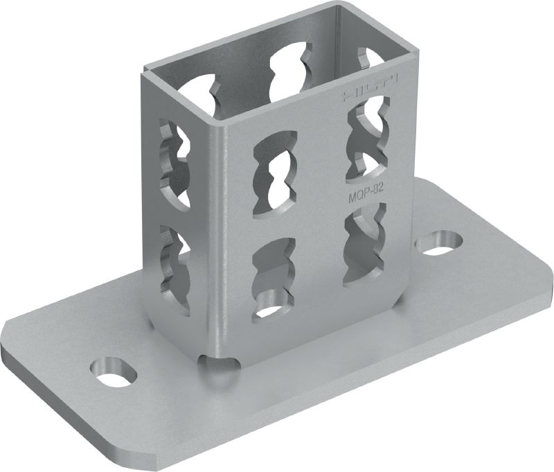 MQP-82 Channel foot Galvanised channel foot for fastening MQ channels to concrete