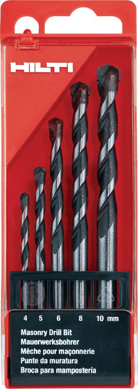 MDB Masonry drill bit sets Sets of masonry drill bits for drilling holes primarily in bricks, drywall and lightweight concrete