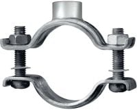 MP-M heavy-duty pipe clamp Galvanised pipe clamp without sound insulation for heavy-duty applications