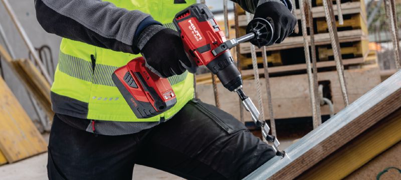 SF 6-A22 Cordless drill driver Power class cordless 22V drill driver with Active Torque Control and electronic clutch for universal use on wood, metal and other materials Applications 1