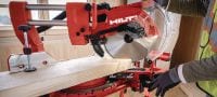 SM 60-22 cordless Mitre Saw Dual-bevel sliding compound Mitre Saw with a cross cut capacity up to 100x355mm│4x 13-3/4 (Nuron battery platform) Applications 1